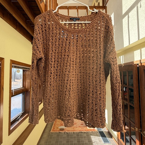 American Eagle Outfitters Tops - American Eagle Brown Knit Sweater